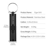 Perforeuse à Cigares 2 en 1, Épingle en Acier Inoxydable, Anti-Main Chaude, Boîte-Cadeau Cigarloong