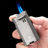 Allume-Cigare Coupe-Vent Flamme Droite avec Porte-Perceuse à Cigares Multifonctionnel Cigarloong