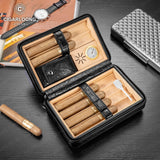 Boîte à Cigares Haut de Gamme en Bois de Cèdre, Ensemble Complet Portable Cigarloong
