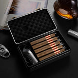 Humidor Portable à Main, Couvercle Rabattable, Style Rétro Créatif, Hygromètre Externe Cigarloong