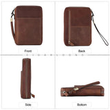 Étui à Cigares Portable Rétro Voyage, Cuir Véritable de Vachette, 5 Cigares Cigarloong