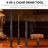 Aiguille à Cigare Multifonctionnelle 4 en 1 avec Perceuse et Fourchette Cigarloong