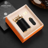 Ensemble Briquets à Cigares Coupe-Vent, Flamme Bleue Unique, Luxe Portable Cigarloong
