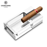 Cendrier à Cigares Créatif Plaqué, Support Unique en Verre de Luxe Cigarloong
