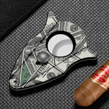 Ciseaux Coupe-Cigare à Motif Unique en Acier Inoxydable