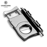 Couteau coupe-cigare double tranchant acier inoxydable