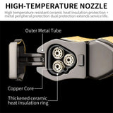 Allume-Cigare 3 en 1, Flamme Coupe-Vent, Poinçon, Porte-Cigare Multifonctionnel Cigarloong