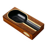 Cendrier à Cigares Plaqué Or, Finition Piano, Bois de Cèdre Cigarloong