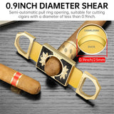 Ciseaux à Cigares en Acier Inoxydable, Grand Calibre, Double Tranchant Cigarloong