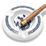Cendrier en Céramique à Motif Unique, Grand Diamètre, Trois Rainures Cigarloong