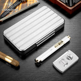 Ensemble Fumeur 3 Pièces : Humidor, Allume-Cigare, Coupe-Cigare Cigarloong
