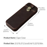 Étui à Cigares Portable Voyage, Mode Rétro, Cuir Qualité Supérieure, 3 Cigares Cigarloong