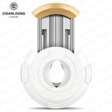 Coupe-Cigare Semi-Automatique en Acier Inoxydable Lisse, Double Face, Coupe Plate et en V Cigarloong