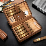 Boîte Cigares Cuir Hygromètre Intégré - Cigarium™