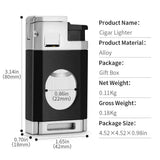 Allume-Cigare 2 en 1 Coupe-Cigare Multifonctionnel, Coffret Cadeau Cigarloong