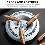 Cendrier en Céramique à Motif Unique, Grand Diamètre, Trois Rainures Cigarloong