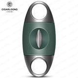 Coupe-Cigare à Coupe en V et Coupe Plate, Ciseaux Portables avec Boîte Cadeau Cigarloong