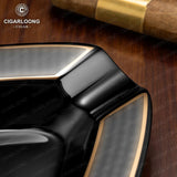 Cendrier à Cigares en Céramique, Grand Diamètre, 3 Fentes, Portable et Pratique Cigarloong