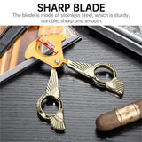 Coupe-Cigare Acier Inoxydable, Lame Lisse, Grand Calibre Cigarloong