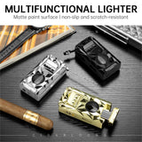 Allume-Cigare Gonflable Cinq en Un Diamant, Coupe-Vent, Perforateur à Ciseaux en V Cigarloong