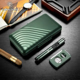 Humidor en Aluminium avec Coupe-Cigare et Briquet Intégrés Cigarloong