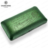 Humidor Portable en Cuir, Doublure Cèdre, 3, 4 ou 5 Places Cigarloong