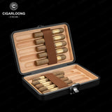 Humidor à Cigares en Aluminium Léger et Portable, Doublure Cèdre Scellée, Lot de 10 Cigarloong