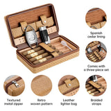 Boîte à Cigares Portable, Grande Capacité, Ciseaux et Allume-Cigare Cigarloong