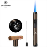 Allume-Cigare Multifonctionnel 4 en 1, Perceuse à Cigares, Porte-Aiguille, Flamme Réglable Cigarloong