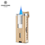 Briquet Multifonctionnel 4 en 1 avec Support de Voyage Cigarloong