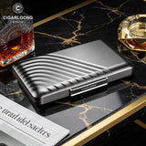 Humidor en Aluminium avec Coupe-Cigare et Briquet Intégrés Cigarloong