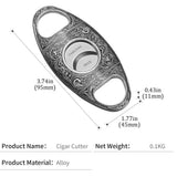 Ensemble Briquet et Cendrier à Cigares, Coupe-Vent Droit, Style Rétro Cigarloong