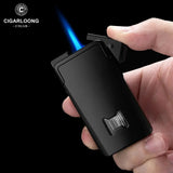 Ensemble Fumeur de Luxe : Cendrier 2 Fentes, Coupe-Cigare et Briquet Double Flamme Cigarloong