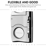 Couteau Coupe-Cigare Double Tranchant en Acier Inoxydable