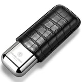 Étui à Cigares en Acier Inoxydable, Anti-Pression, Luxe, Cuir de Vache, Hydratant, Voyage Cigarloong