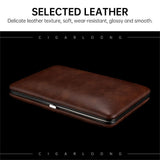 Boîte à Cigares de Voyage Portable en Cuir Étanche, Couverture Hydratante, Boîte Cadeau Cigarloong