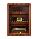 Boite d'Humidification 3 Couches en Bois de Cèdre, Finition Piano
