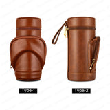 Tube à Cigares en Cuir de Vache, Doublure Bois de Cèdre, Thermomètre Externe Cigarloong