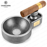 Ensemble Fumeur de Cigares, Cendrier Métal, Porte-Cigare Grand Calibre Cigarloong