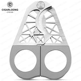 Ciseaux à Cigares Coupe-Ligatures Lisses en Acier Inoxydable, Portable, Nouveau Modèle Cigarloong