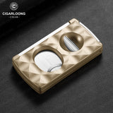Cutter à Cigares Portable 4 en 1, Coupe en V, Support de Ciseaux, Perforateur Cigarloong