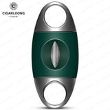 Coupe-Cigare à Coupe en V et Coupe Plate, Ciseaux Portables avec Boîte Cadeau Cigarloong