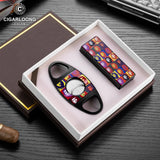 Ensemble fumeur 2 pièces briquet coupe-cigare