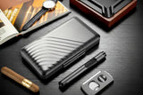 Humidor en Aluminium avec Coupe-Cigare et Briquet Intégrés Cigarloong