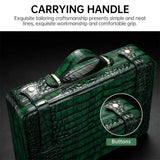Étui Portable en Cuir Texture Crocodile, Pince à Cigare, Accessoire Homme Cigarloong