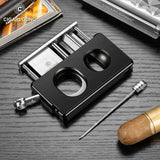 Coupe-Cigare Multifonctionnel 5 en 1, Coupe Plate en V, Porte-Cigare Caché Cigarloong