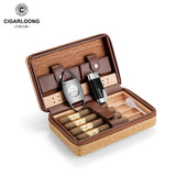 Boîte à Cigares Portable, Grande Capacité, Ciseaux et Allume-Cigare Cigarloong