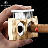 Cutter à Cigares Portable 4 en 1, Coupe en V, Support de Ciseaux, Perforateur Cigarloong