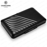 Humidor à Cigares Portable Léger, Boîte en Aluminium avec Doublure Éponge Cigarloong
