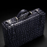 Étui Portable en Cuir Texture Crocodile, Pince à Cigare, Accessoire Homme Cigarloong
